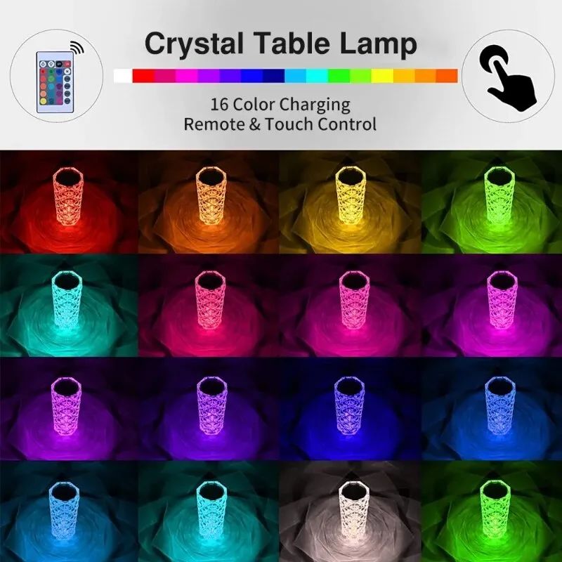 Crystal Lamp Touch Table Bedside Lamps